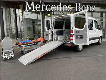 Minibus, Transport de personnes Mercedes-Benz Sprinter 214 CDI 7G Krankentransport Trage+Stuhl: photos 1