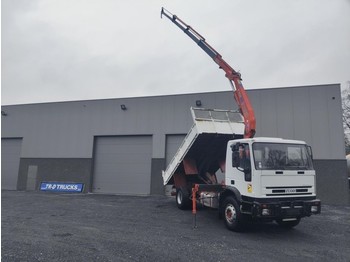 Camion benne, Camion grue Iveco Eurotech 190 E27-tipper+crane with remote control - full steel: photos 1