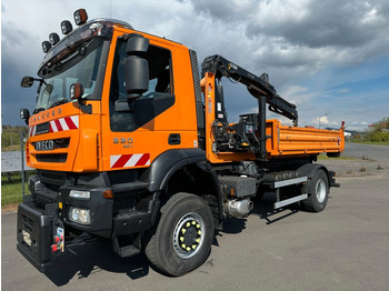 Iveco Trakker 330 EEV 4x4  Abroller + Kran Hydraulik +  - Camion ampliroll: photos 1
