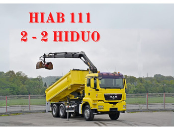 Camion grue, Camion benne MAN TGS 33.400* HIAB 111 B-2 HIDUO + FUNK / 6x4: photos 1