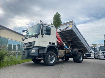 Mercedes-Benz Actros 1832 4x4 Fassi Kran Schneepflugplatte  - Camion benne, Camion grue: photos 1