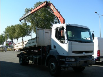 Camion benne pour transport de matériaux granulaires RENAULT KERAX 300 BENNE GRUE: photos 1