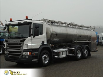 Camion citerne Scania P410 Manual + Euro 6 + Tanktruck + 15.000 LTR + RMO compleet + RVS 304 Gereserveerd !!!: photos 1