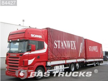 Camion à rideaux coulissants Scania R470 Manual+Retarder Euro 4 Hubdach-Edscha: photos 1