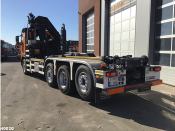 Camion ampliroll, Camion grue Volvo FM 420 8x2 HMF 28 ton/meter laadkraan Welvaarts weighing system: photos 3