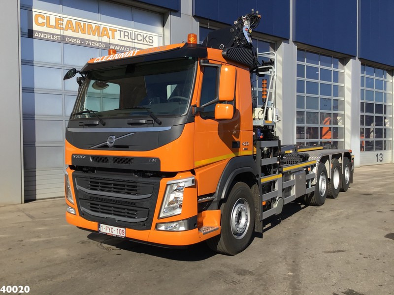 Camion ampliroll, Camion grue Volvo FM 420 8x2 HMF 28 ton/meter laadkraan Welvaarts weighing system: photos 2