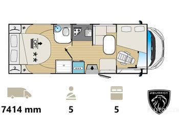 Camping-car capucine neuf XGO Dynamic 69G Peugeot Boxer 140HP, 5 seats (2024 model): photos 2