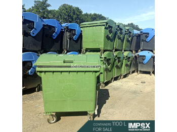 Carrosserie interchangeable - camion poubelle Garbage containers | 1100 L | Green: photos 1