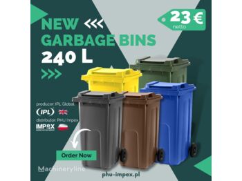 Carrosserie interchangeable - camion poubelle neuf New Garbage bins 240 L - IPL: photos 1