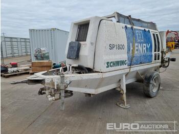 2015 Schwing SP 1800 D-129 KW - Camion pompe