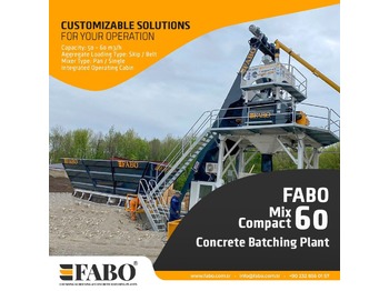 Centrale à béton neuf FABO FABOMIX COMPACT-60 CONCRETE  PLANT | NEW PROJECT: photos 1
