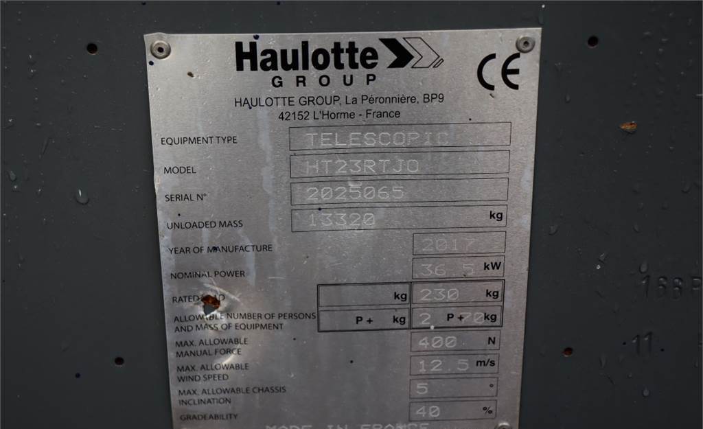 Nacelle télescopique Haulotte HT23RTJO Valid inspection, *Guarantee! 4x4 Drive,: photos 6