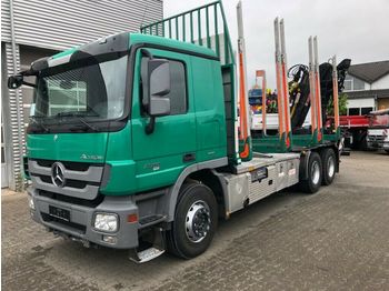 Remorque forestière, Camion Mercedes-Benz Actros 2651 L 6x4 Holztransporter Kurzholz Logli: photos 1