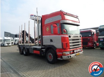 Scania 164 480 Topline V8 6x4 Steel suspension, Hout tr - Remorque forestière