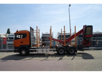 Scania R 480 6X4 LOG TRANSPORT WITH JONSERED CRANE - Remorque forestière