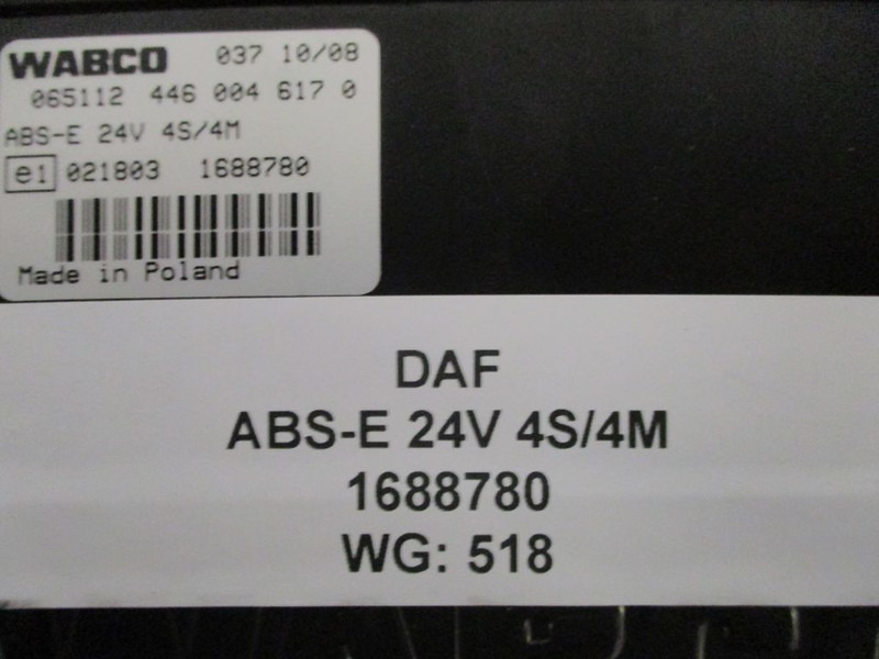 Système électrique DAF 1688780 ABS-E 24V 4S/4M: photos 3