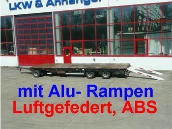 Remorque porte-engin surbaissée pour transport de équipements lourds Hoffmann 3 Achs Plato  Tieflader  Anhänger mit Alu  Rampen: photos 1