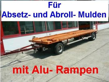 Remorque porte-engin surbaissée pour transport de équipements lourds Hoffmann ESCHERSHSN. 2 Achs Anhänger für Abroll, A: photos 1