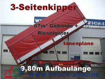KEMPF 3-Seiten Getreidekipper 67m³   9.80m Aufbaulänge - Remorque fourgon