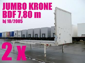 Krone WECHSELBRÜCKE PLATEAU JUMBO 7,80 2 x - Remorque plateau