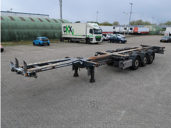 Semi-remorque porte-conteneur/ Caisse mobile D-Tec Flexitrailer 2x20 * 40 * 45 ft, BPW, NL trailer, TUV, TOP!: photos 3