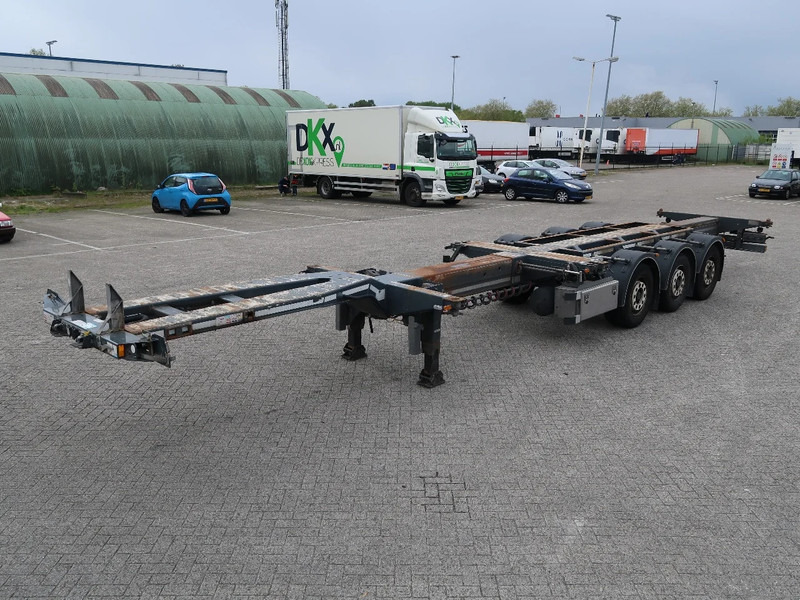 Semi-remorque porte-conteneur/ Caisse mobile D-Tec Flexitrailer 2x20 * 40 * 45 ft, BPW, NL trailer, TUV, TOP!: photos 3