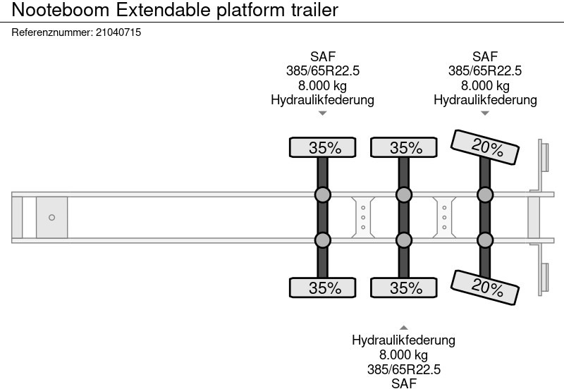 Nooteboom Extendable platform trailer — crédit-bail Nooteboom Extendable platform trailer: photos 12