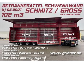 Semi-remorque pour le transport de boissons Schmitz Cargobull JUMBO /GETRÄNKE SCHWENKWAND BPW 102 M3 !!!!!!!!!: photos 1