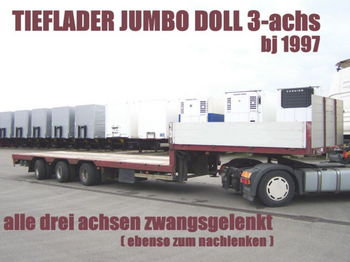 Doll TIEFLADER JUMBO 3achs ZWANGSGELENKT schwanenhals - Semi-remorque plateau