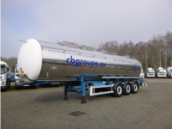Semi-remorque citerne pour transport de la nourriture Van Hool Food tank inox 30 m3 / 4 comp: photos 1