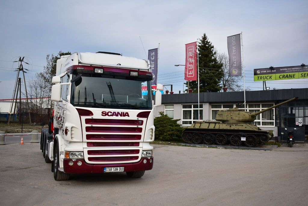 Tracteur routier Scania R 480 8x4 FASSI 455  EURO 5 KRAN CRAN .: photos 14