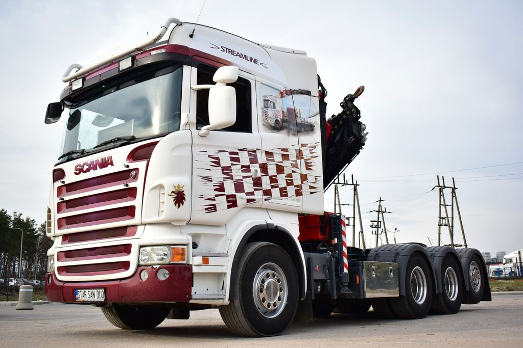 Tracteur routier Scania R 480 8x4 FASSI 455  EURO 5 KRAN CRAN .: photos 7