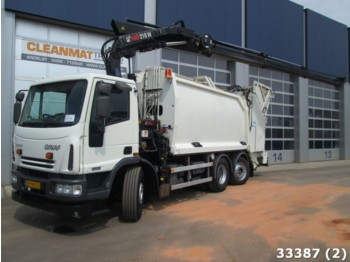 Ginaf C 3127 N met Hiab 21 ton/mtr laadkraan - Benne à ordures ménagères