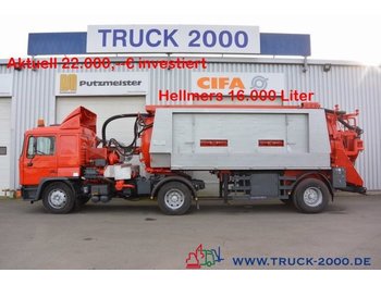 Camion vidangeur MAN 14.232 + Hellmers 16m³ HD Saug Spüler Auflieger: photos 1