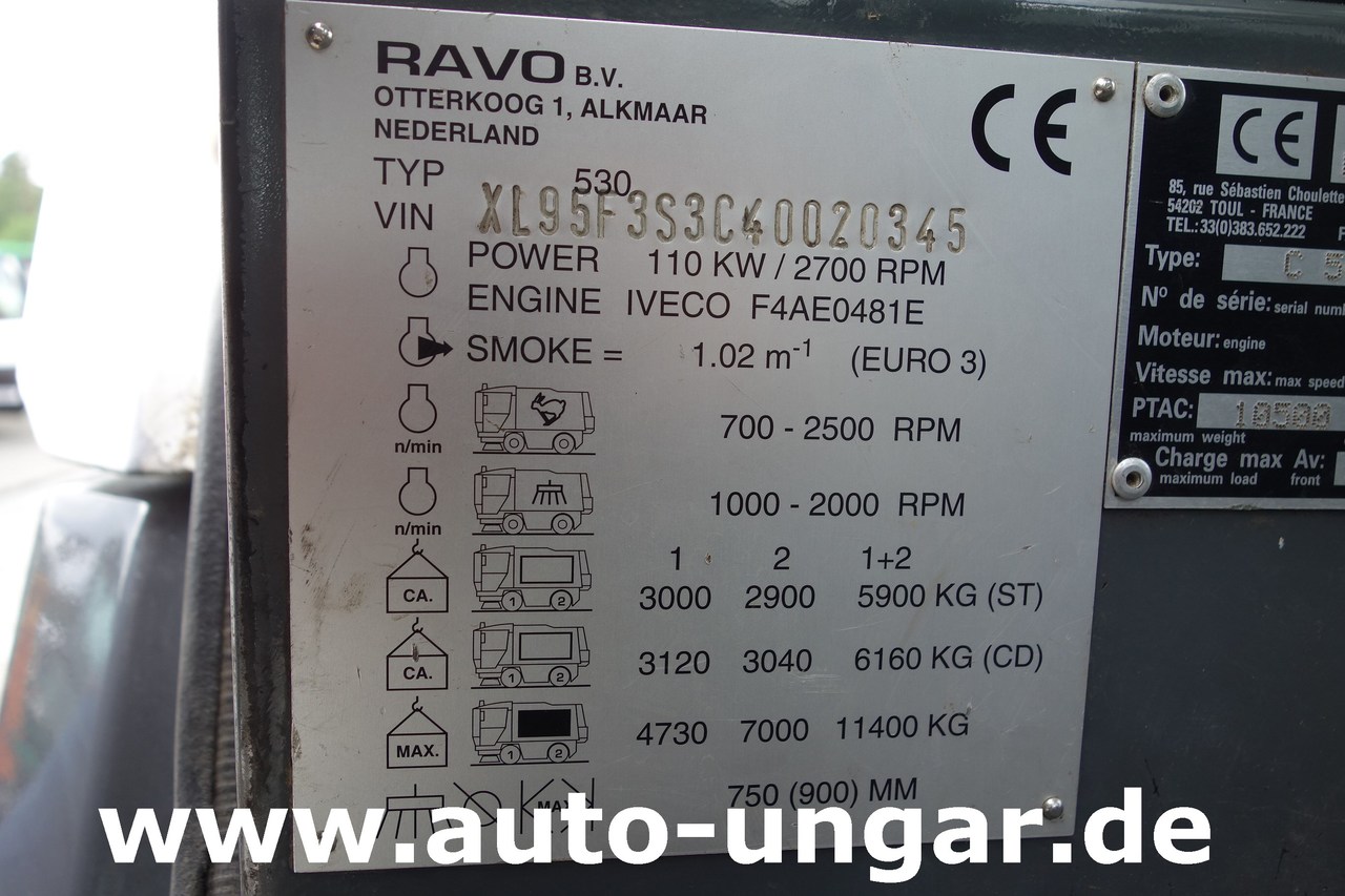 Balayeuse de voirie Ravo C540 Kehrmaschine Hydrostat - Klima - 1. Hand: photos 12