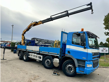 Camion plateau, Camion grue DAF CF 85.360 8x2 PRITSCHE 7m35 + KRAN EFFER 165-3S + RADIO - MANUAL GEARBOX ZF - EURO 5 - BE TRUCK: photos 2