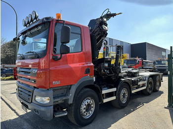 Camion ampliroll, Camion grue DAF CF 85.410 8x4 HOOKLIFT + CRANE HIAB 244 EP-3 HIDUO - Radio - Rotator - RETARDER - EURO 4 - BIG AXLES HUB REDUCTION: photos 4