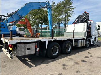 Camion grue Scania 114C-380 8x4 + CRANE HIAB 700 E-5 - PLATFORM 6m80 + TWISTLOCKS - MANUAL - RETARDER - STEEL SPRING / BIG AXLE HUB REDUCTION  - AP ACHSEN: photos 5
