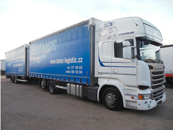 Camion à rideaux coulissants Scania R410, JUMBOZUG 120M3, RETARDER, TOP STAND!!: photos 2