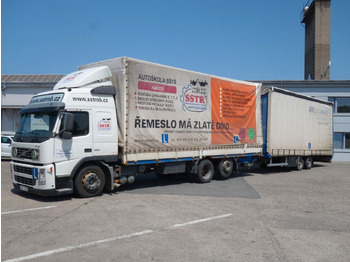 Camion à rideaux coulissants Volvo FM 380 6x2 + Panav Anhänger: photos 2