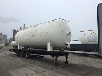 Semi-remorque citerne pour transport de carburant Van Hool Open flatbed trailer Stationary tank 50m3 - Gas, Gaz, LPG, GPL, Propane, Butane ID 1.1: photos 1