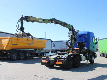 Tracteur routier Scania R420, 6x4, EURO 3, HYDRAULIC ARM LOGLIFT F135ZT94A, LIGHTS: photos 4