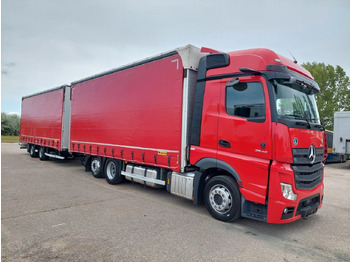 Camion à rideaux coulissants Mercedes-Benz Actros 2545 L/NR 6x2 + Wielton PC2K Durchbar: photos 2