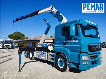 Camion benne, Camion grue MAN TGS 26.480 6X2 GRUA MULTILIFT: photos 3