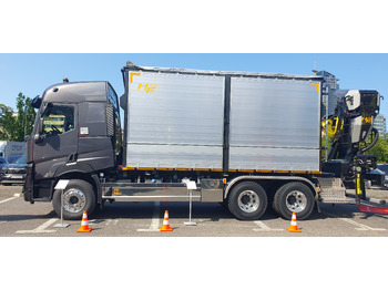 Camion grumier pour transport de matériaux granulaires neuf RENAULT TRUCKS CP6x4 Renault zabudowa do biomasy z żyurawiem Tajfun L155ZK/ Renault Biomass body with crane Tajfun L155ZK/  Renault Biomasse-Aufbau mit Kran Tajfun L155ZK: photos 2