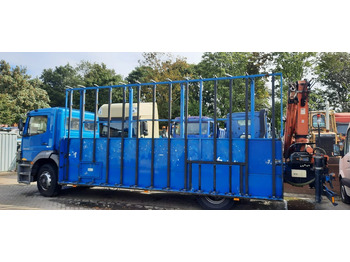 Camion plateau, Camion grue Mercedes-Benz 1828 Pritsche+Glastransport: photos 3 Camion plateau, Camion grue Mercedes-Benz 1828 Pritsche+Glastransport: photos 3