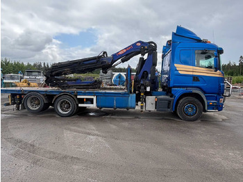 Camion plateau, Camion grue Truck Scania R 164 460 + crane PM 35.5 SP: photos 4