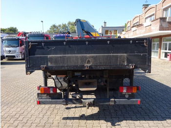 Camion grue, Camion plateau MAN 9.150 Pritsche + Effer 953S Dachdeckerkran 4x2: photos 5