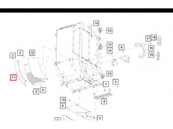 Cabine et intérieur pour Grue auxiliaire Plastik pokrywa lewa kabiny EPSCAB Epsilon Palfinger YE37417A: photos 4