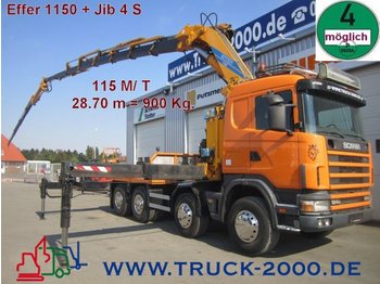 Tracteur routier Scania 124G470 Kran Effer*115M/T*Jib*Winde*2,55M=27,5t.: photos 1
